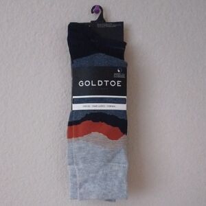 Gold Toe Men's 6-12.5 Dress Socks Goldtoe Crew Socks Mountain